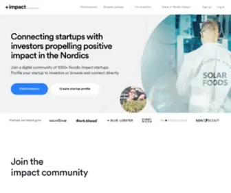 Plusimpact.io(Connecting startups with investors propelling positive impact in the Nordics) Screenshot