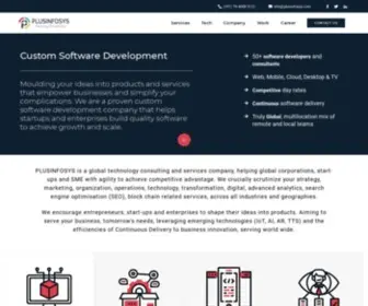 Plusinfosys.com(Software development company) Screenshot