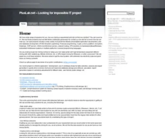 Pluslab.net(Looking for impossible IT project) Screenshot