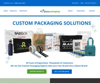 Pluspackaging.com(Custom Packaging) Screenshot