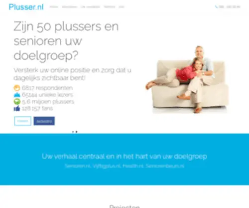 Plusser.nl(Bereik ouderen via storytelling) Screenshot