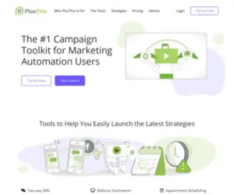 Plusthis.com(The #1 Campaign Toolkit for Marketing Automation Users) Screenshot