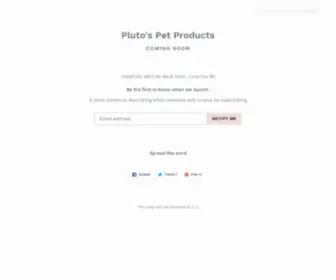 Plutospetproducts.com(Pluto's Pet Products Dog Treats & More) Screenshot