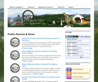 PLymouth-NH.org(Town of Plymouth) Screenshot