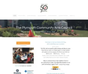 PLymoutharts.com(The Plymouth Community Arts Council (PCAC)) Screenshot