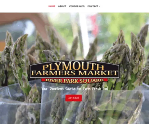 PLymouthfarmersmarket.com(Plymouth Farmer's Market in River Park Square) Screenshot