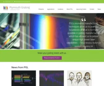 PLymouthgrating.com(Plymouth Grating Laboratory) Screenshot