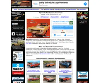 PLymouthroadrunner.com(Dedicated to owners and enthusiasts of the 1968 to 1980 Plymouth Road Runner) Screenshot