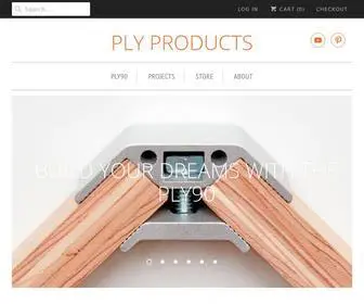 PLYproducts.com(DIY plywood furniture made easy. The PLY90 bracket clip for plywood) Screenshot