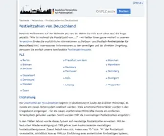 PLZ-Von.de(Herzlich Willkommen auf der Webseite . Haben Sie sich auch schon mal die Frage gestellt) Screenshot