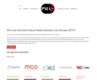 Pma-Awards.be(Product Media Adviseur Award) Screenshot