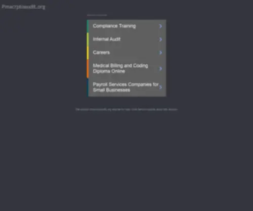 Pmacrptoaudit.org(Mall Service Checker) Screenshot