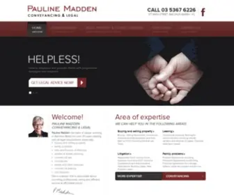 Pmaddenlegal.com.au(Pauline Madden Conveyancing & Legal) Screenshot