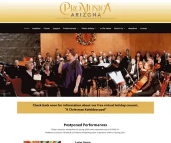 Pmaz.org(ProMusica Arizona Chorale and Orchestra in North Phoenix & Anthem AZ) Screenshot