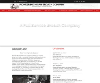 PMbroach.com(Pioneer Michigan Broach Company) Screenshot