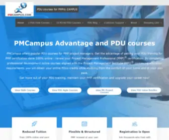 Pmcampus.com(PDU Courses for PMP) Screenshot