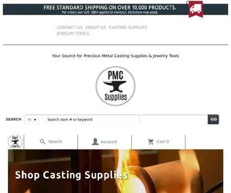 PMcsupplies.com(Jewelry Making Supplies and Casting Equipment. PMC Supplies) Screenshot