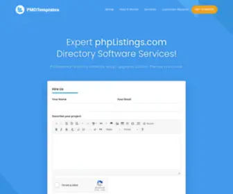 PMdtemplates.com(PhpListings.com Directory Software Custom Services) Screenshot