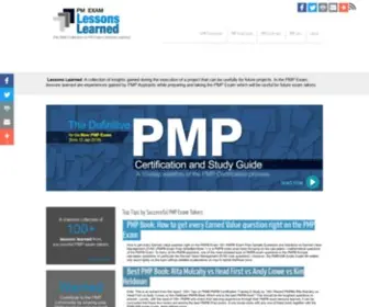 Pmexamlessonslearned.com(PMP Certification Application Guide and PMP Training) Screenshot