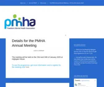 Pmha-UK.org(Paediatric Mental Health Association) Screenshot