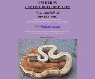 Pmherps.com(Captive Bred Reptiles) Screenshot