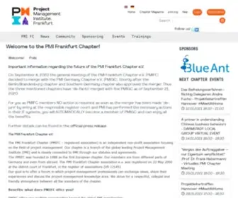 Pmi-Frankfurt.de(PMI Germany Chapter e.V) Screenshot