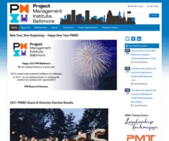 Pmibaltimore.org(PMI Baltimore Chapter Inc. works to promote PMP practices in the Baltimore region. Our mission) Screenshot