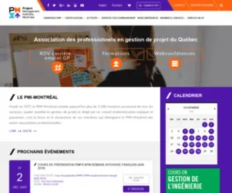 Pmimontreal.org(PMI Montréal) Screenshot