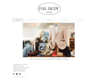 Pmjacoy.com(P.M. Jacoy Menswear) Screenshot