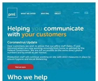 PML.com.au(PML data and communications) Screenshot