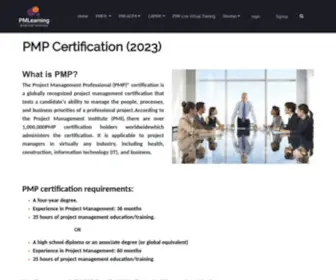 Pmlearning.org(PMI Certifications) Screenshot