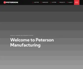 Pmlights.com(Peterson Manufacturing Company) Screenshot