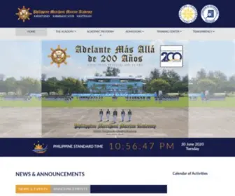 Pmma.edu.ph(The Official Website of The Philippine Merchant Marine Academy) Screenshot