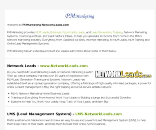 Pmmarketing-Networkleads.com(Telemarketing and Call Center Services Montreal) Screenshot