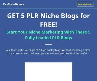 Pmniches.com(Free Niche PLR Blogs) Screenshot