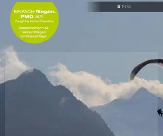 Pmo-Air.ch(Gleitschirmschule Zürich) Screenshot