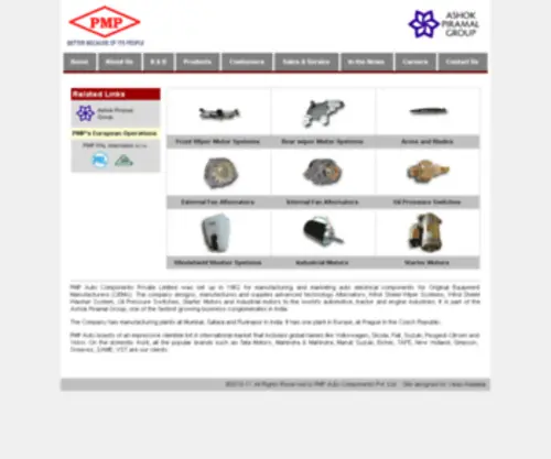 Pmpauto.com(PMP Auto Components Pvt) Screenshot
