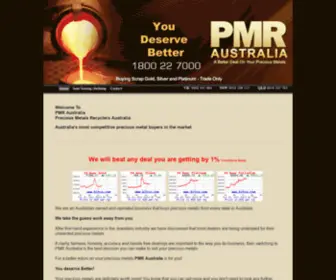 Pmraustralia.com.au(Precious Metal Recycling Australia) Screenshot