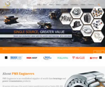 Pmsengineers.com(PMS Engineers is an established industrial bearing supliers and bearing distbutors in Bangalore INDIA) Screenshot