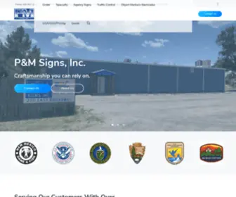 Pmsignsinc.com(P&M Signs) Screenshot