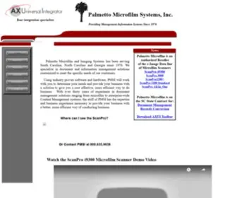 Pmsimage.com(Palmetto Microfilm & Imaging Systems) Screenshot