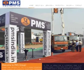 Pmsindia.in(Construction and Infrastructure Equipments in India) Screenshot