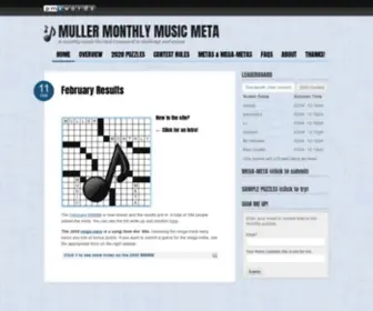 PMxwords.com(Muller Monthly Music Meta) Screenshot