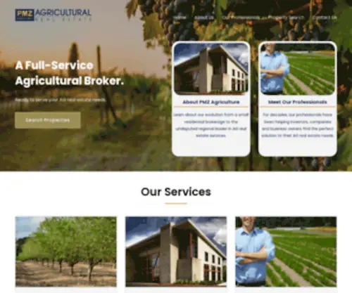 Pmzag.com(PMZ Agricultural Real Estate) Screenshot