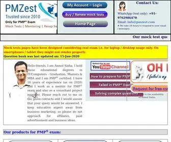 Pmzest.com(PMP certification) Screenshot