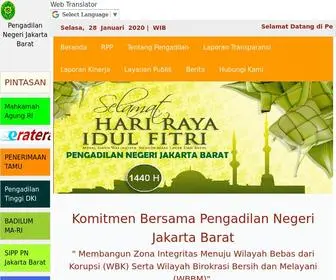 PN-Jakartabarat.go.id(Pengadilan Negeri Jakarta Barat) Screenshot
