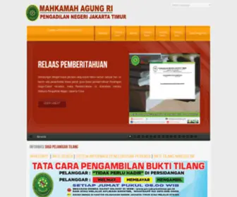 PN-Jakartatimur.go.id(Pengadilan negeri jakarta timur) Screenshot