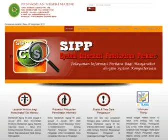 PN-Majene.go.id(Pengadilan Negeri Majene) Screenshot