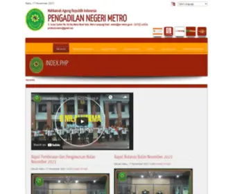 PN-Metro.go.id(Beranda) Screenshot