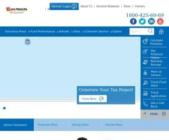 PNbmetlife.com(PNB MetLife Insurance) Screenshot